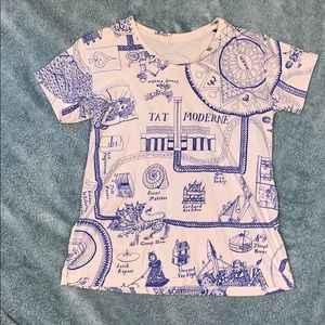 Baby pink vintage t shirt “tat moderne”